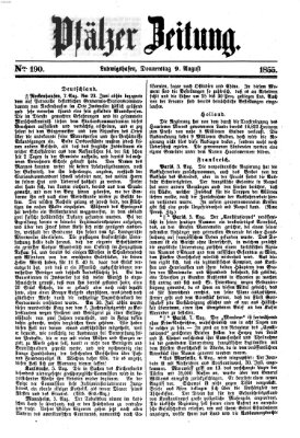 Pfälzer Zeitung Donnerstag 9. August 1855