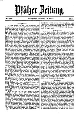 Pfälzer Zeitung Samstag 18. August 1855