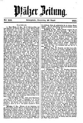 Pfälzer Zeitung Donnerstag 30. August 1855