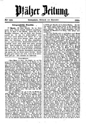 Pfälzer Zeitung Mittwoch 12. September 1855