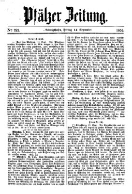 Pfälzer Zeitung Freitag 14. September 1855