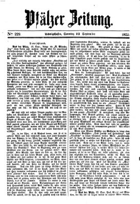 Pfälzer Zeitung Sonntag 23. September 1855