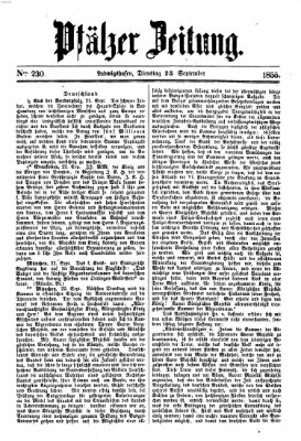 Pfälzer Zeitung Dienstag 25. September 1855