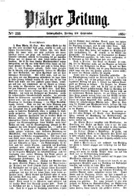 Pfälzer Zeitung Freitag 28. September 1855