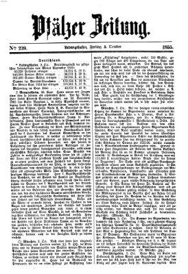 Pfälzer Zeitung Freitag 5. Oktober 1855