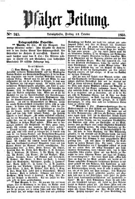 Pfälzer Zeitung Freitag 12. Oktober 1855