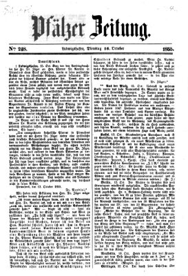 Pfälzer Zeitung Dienstag 16. Oktober 1855