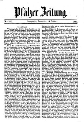 Pfälzer Zeitung Donnerstag 18. Oktober 1855