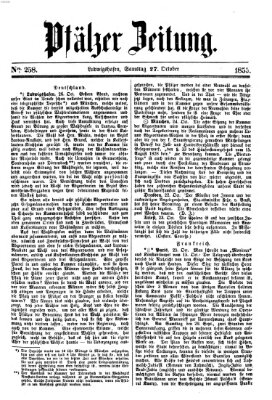 Pfälzer Zeitung Samstag 27. Oktober 1855