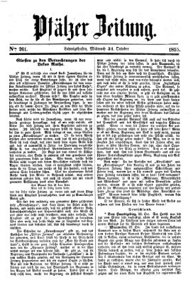 Pfälzer Zeitung Mittwoch 31. Oktober 1855