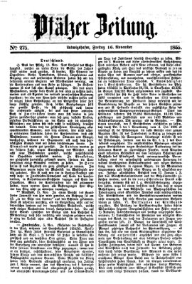 Pfälzer Zeitung Freitag 16. November 1855