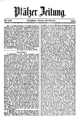 Pfälzer Zeitung Dienstag 20. November 1855