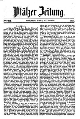 Pfälzer Zeitung Sonntag 25. November 1855