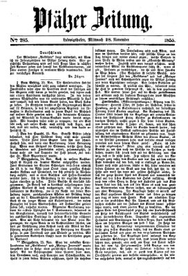 Pfälzer Zeitung Mittwoch 28. November 1855