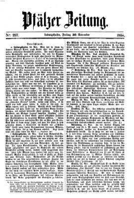 Pfälzer Zeitung Freitag 30. November 1855