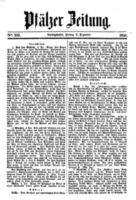 Pfälzer Zeitung Freitag 7. Dezember 1855