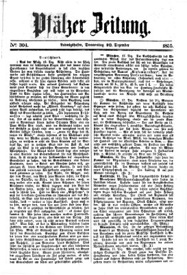 Pfälzer Zeitung Donnerstag 20. Dezember 1855