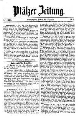 Pfälzer Zeitung Freitag 21. Dezember 1855