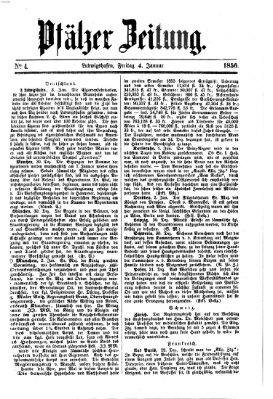 Pfälzer Zeitung Freitag 4. Januar 1856