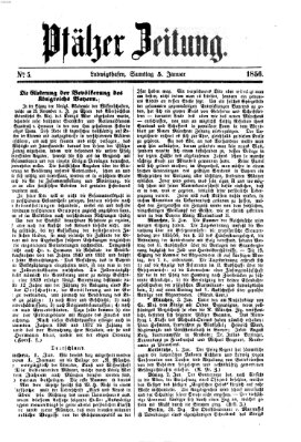 Pfälzer Zeitung Samstag 5. Januar 1856