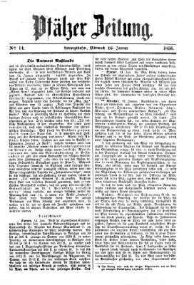 Pfälzer Zeitung Mittwoch 16. Januar 1856