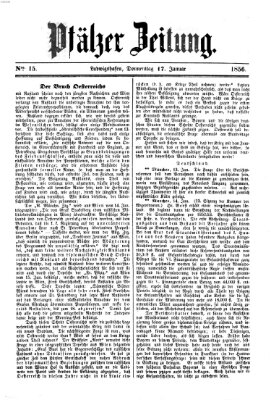 Pfälzer Zeitung Donnerstag 17. Januar 1856