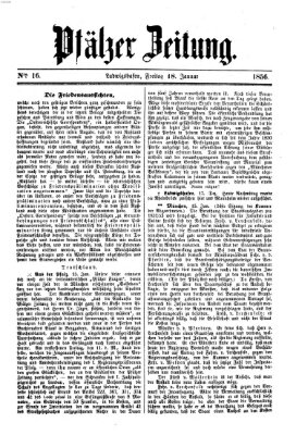 Pfälzer Zeitung Freitag 18. Januar 1856