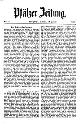 Pfälzer Zeitung Samstag 19. Januar 1856