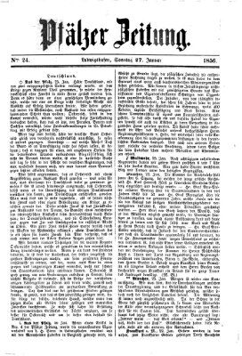 Pfälzer Zeitung Sonntag 27. Januar 1856