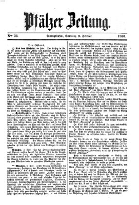 Pfälzer Zeitung Samstag 9. Februar 1856