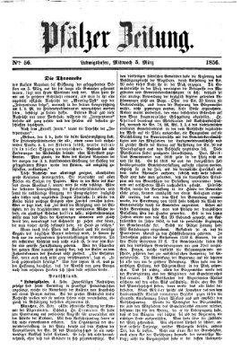 Pfälzer Zeitung Mittwoch 5. März 1856