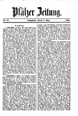 Pfälzer Zeitung Freitag 7. März 1856