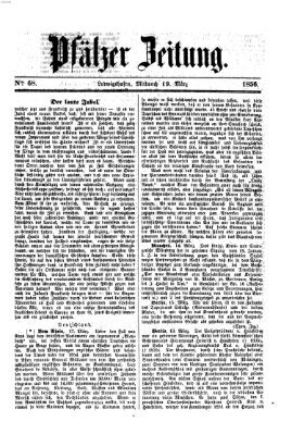 Pfälzer Zeitung Mittwoch 19. März 1856