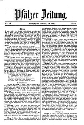 Pfälzer Zeitung Sonntag 23. März 1856