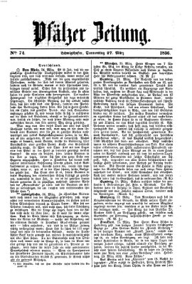 Pfälzer Zeitung Donnerstag 27. März 1856