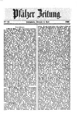 Pfälzer Zeitung Mittwoch 9. April 1856