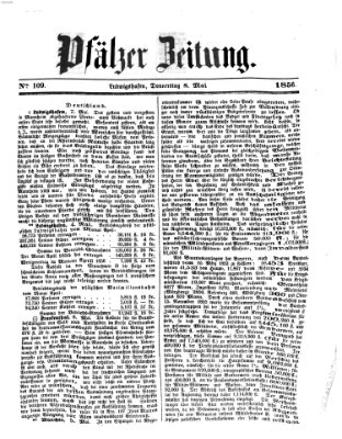 Pfälzer Zeitung Donnerstag 8. Mai 1856