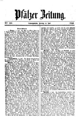 Pfälzer Zeitung Freitag 4. Juli 1856