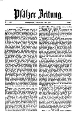 Pfälzer Zeitung Donnerstag 10. Juli 1856