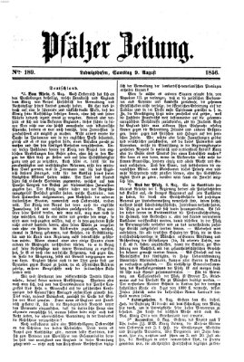 Pfälzer Zeitung Samstag 9. August 1856