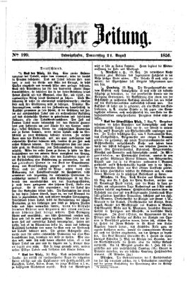 Pfälzer Zeitung Donnerstag 21. August 1856