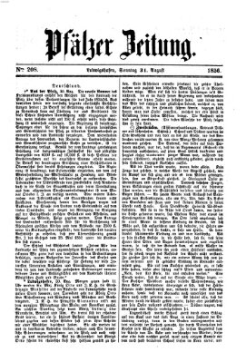 Pfälzer Zeitung Sonntag 31. August 1856