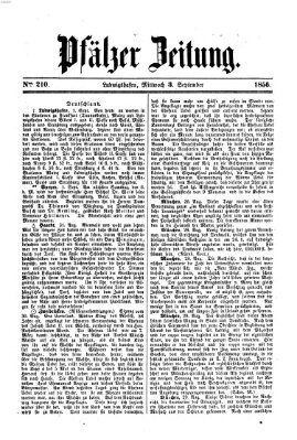 Pfälzer Zeitung Mittwoch 3. September 1856