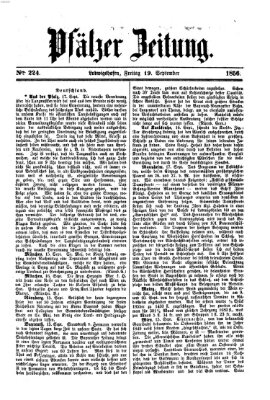 Pfälzer Zeitung Freitag 19. September 1856