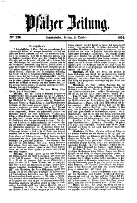 Pfälzer Zeitung Freitag 3. Oktober 1856