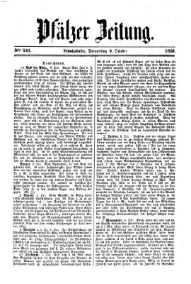 Pfälzer Zeitung Donnerstag 9. Oktober 1856