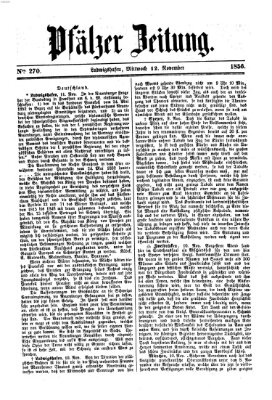 Pfälzer Zeitung Mittwoch 12. November 1856