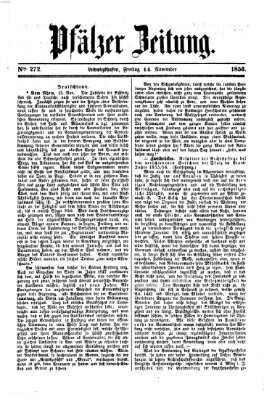 Pfälzer Zeitung Freitag 14. November 1856