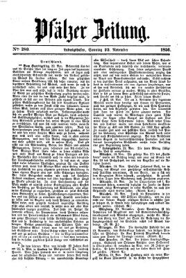 Pfälzer Zeitung Sonntag 23. November 1856