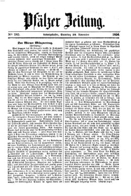 Pfälzer Zeitung Samstag 29. November 1856